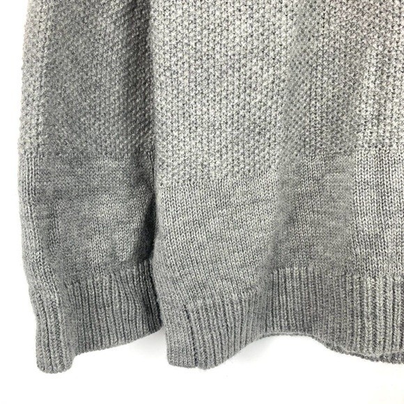 joie gray wool crew neck long sweater medium - Picture 2 of 6